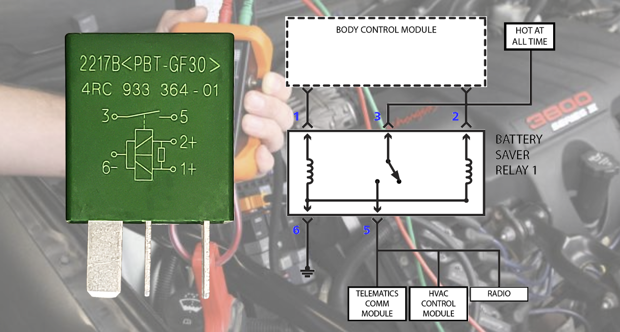 Latching relay and wiring diagram