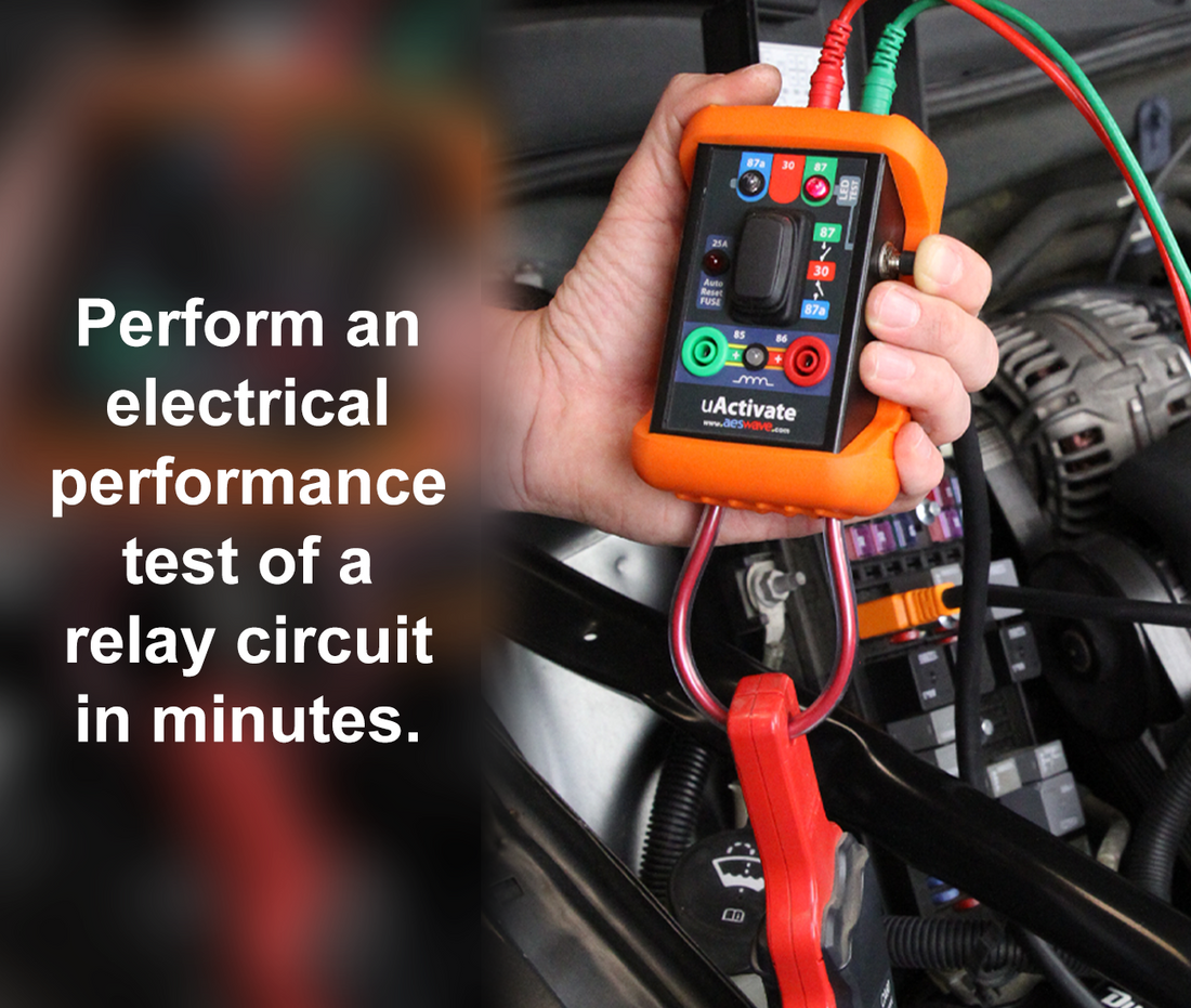 uActivate with amp probe performing a circuit performance test