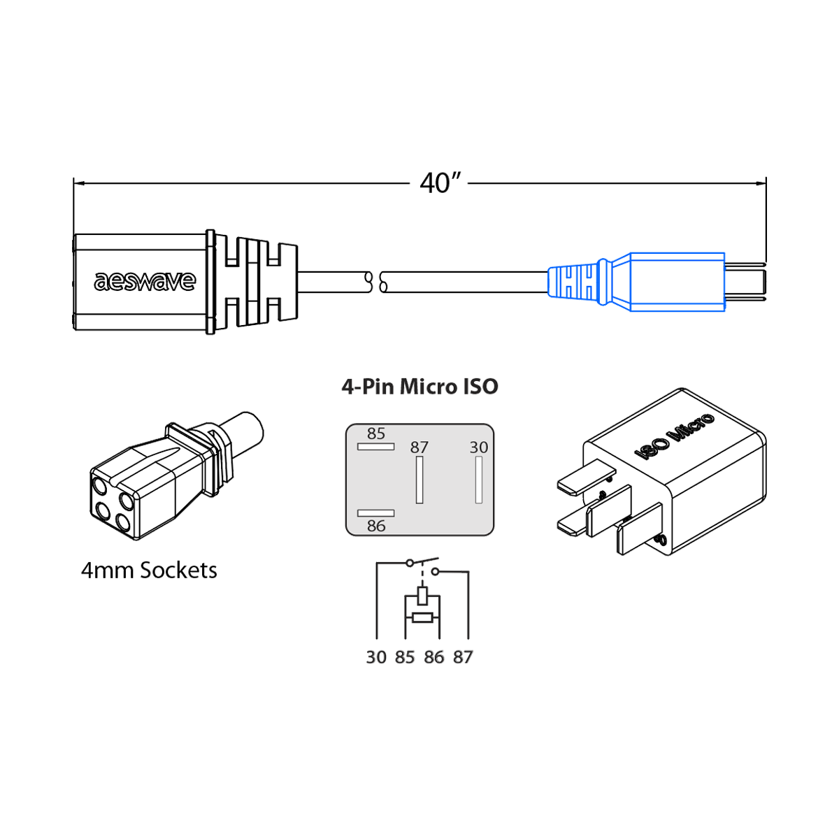 uActivate 4-Pin ISO Micro Cable Specifications
