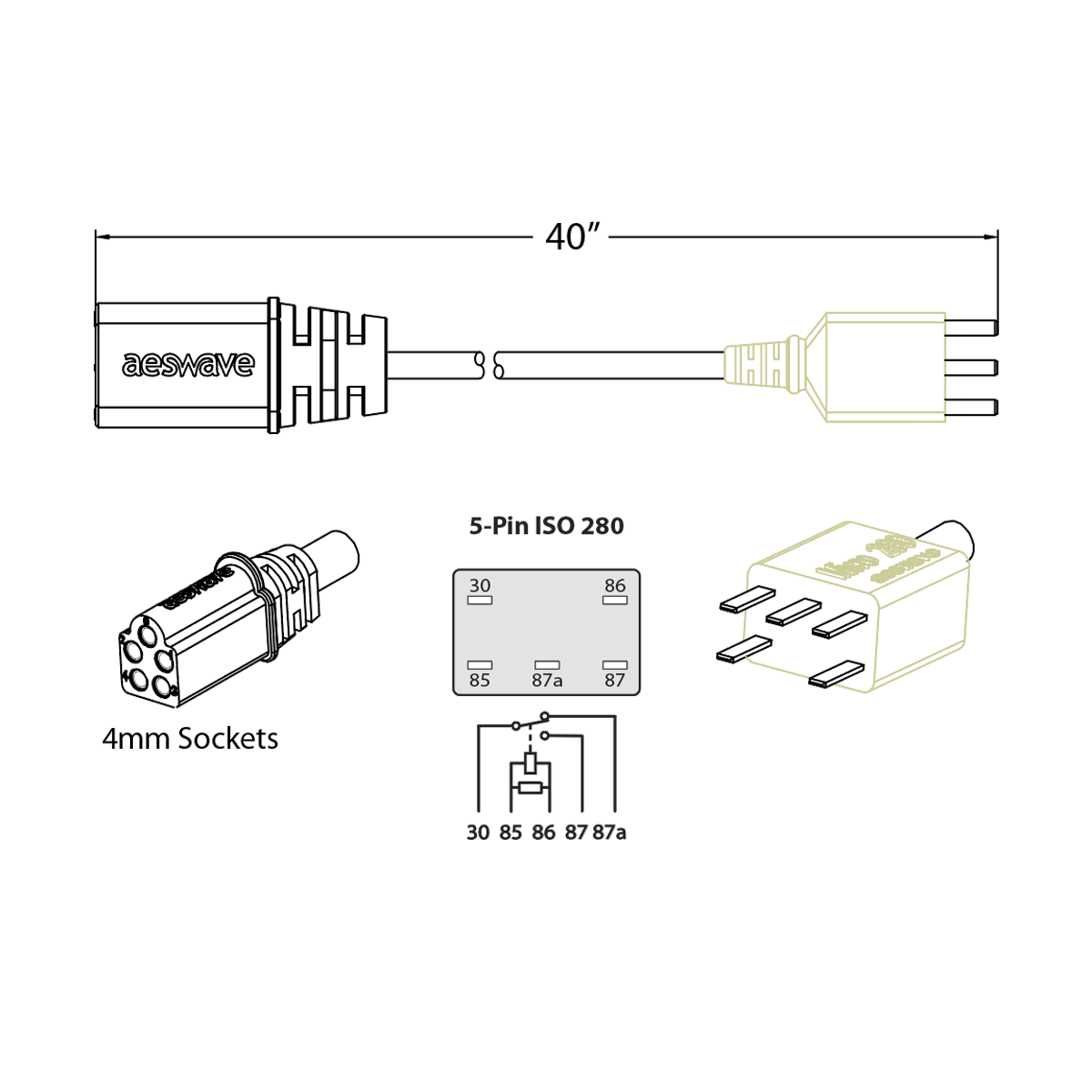 uActivate® 5-Pin ISO 280 cable specifications