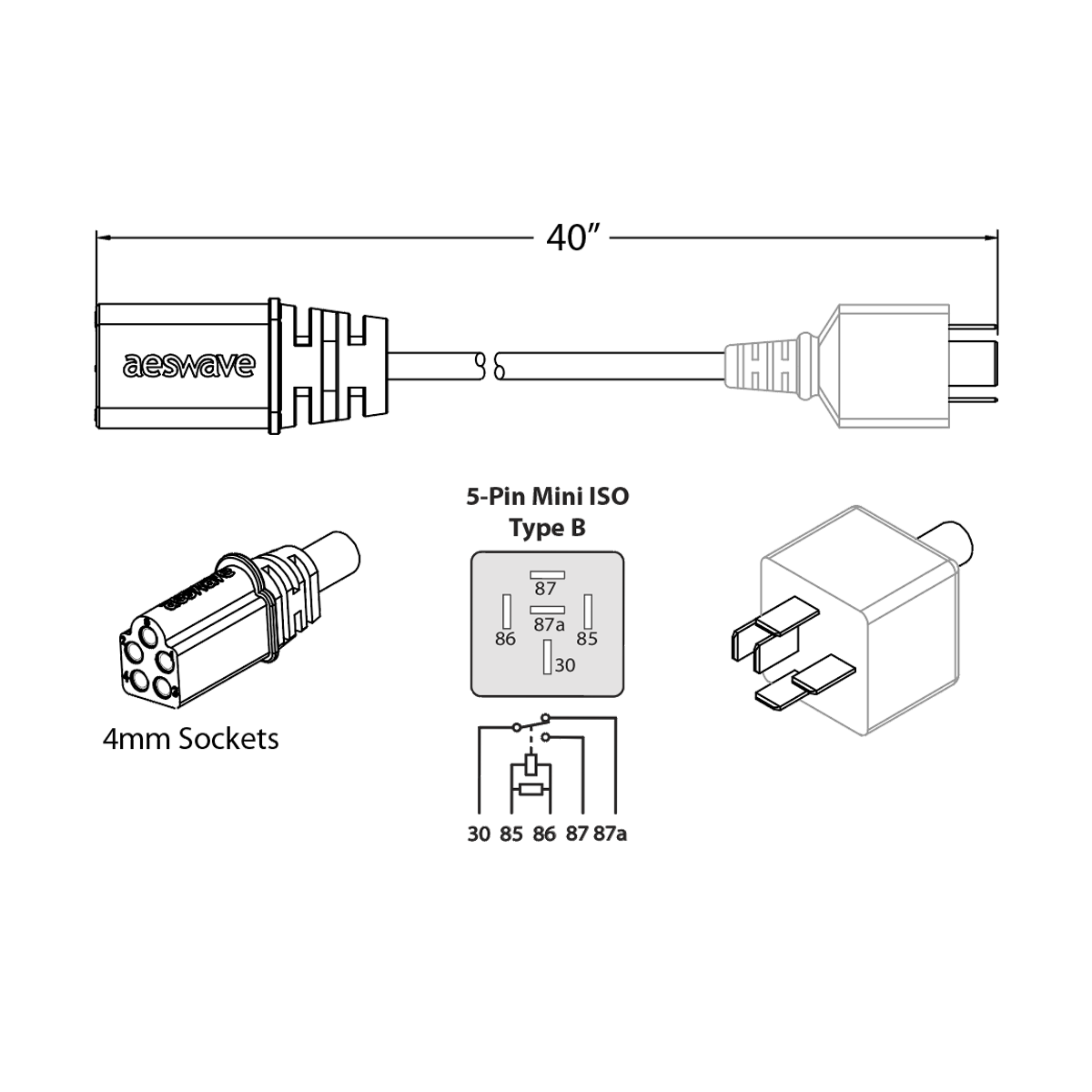 uActivate 5-Pin ISO Mini Type B Cable Specifications